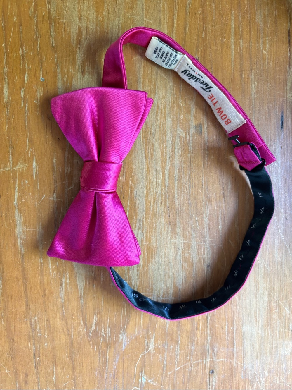 Bright Pink Pre-Tied Bow Tie